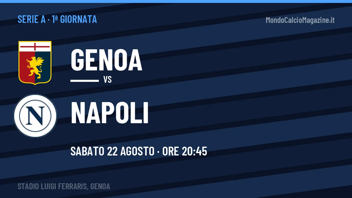 Probabili formazioni Genoa Napoli: chi gioca, quote e pronostico