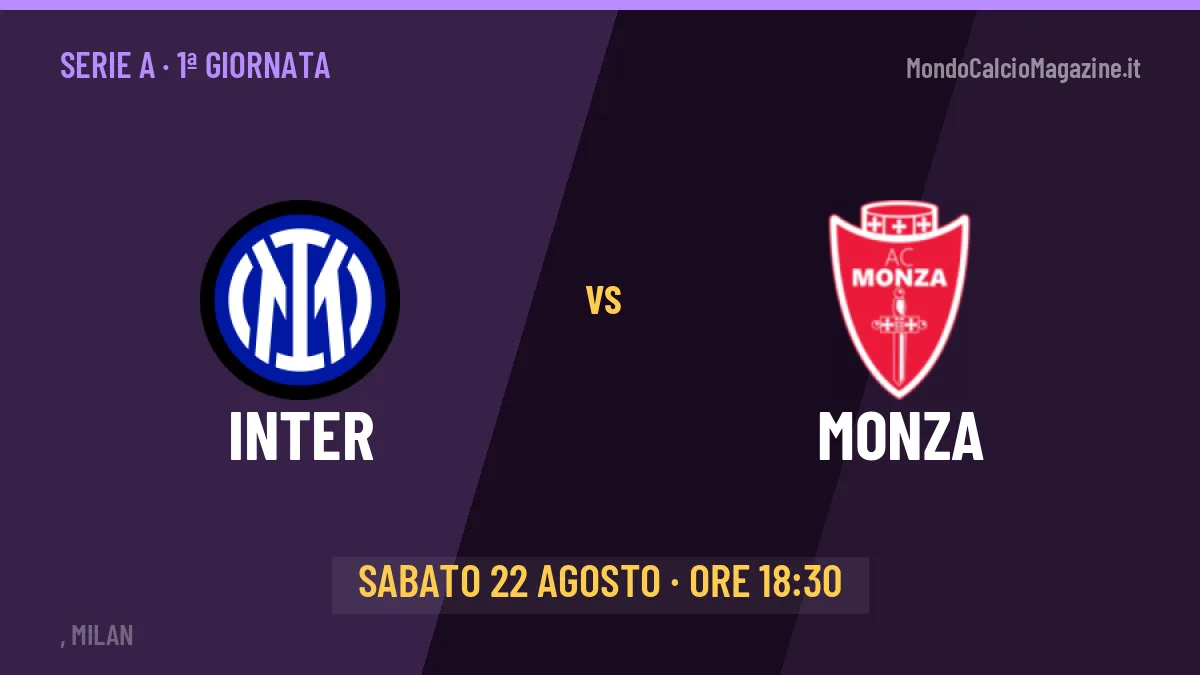 Inter Monza in streaming: dove vedere la partita, orario e probabili formazioni