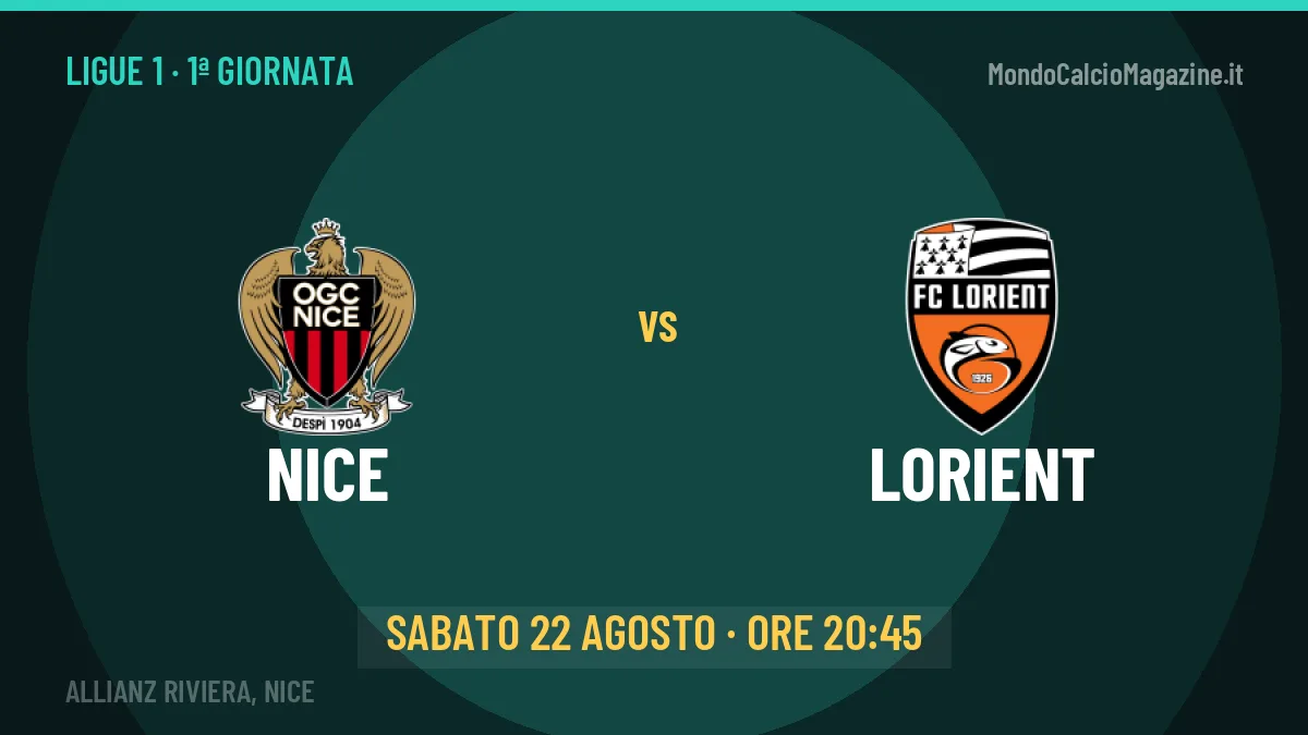 Probabili formazioni Nice Lorient: chi gioca, quote e pronostico