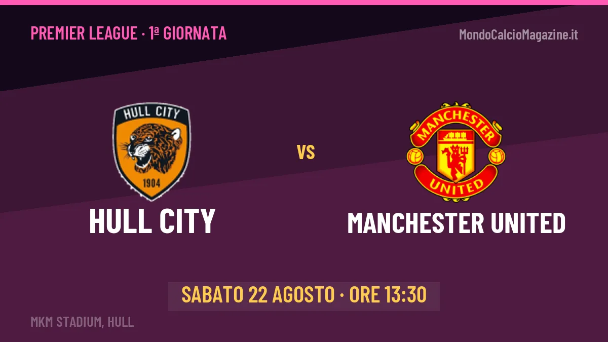 Hull City Manchester United in streaming: dove vedere la partita, orario e probabili formazioni