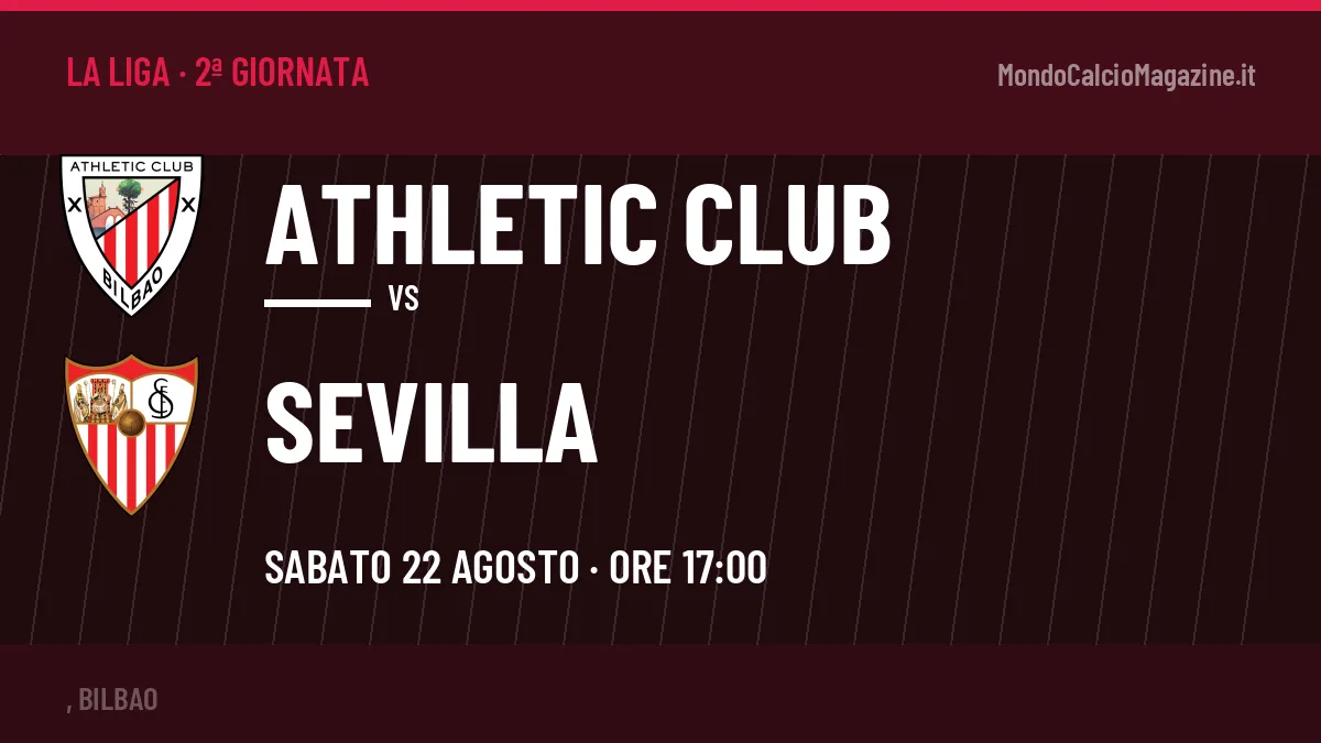 Athletic Club Sevilla in streaming: dove vedere la partita, orario e probabili formazioni