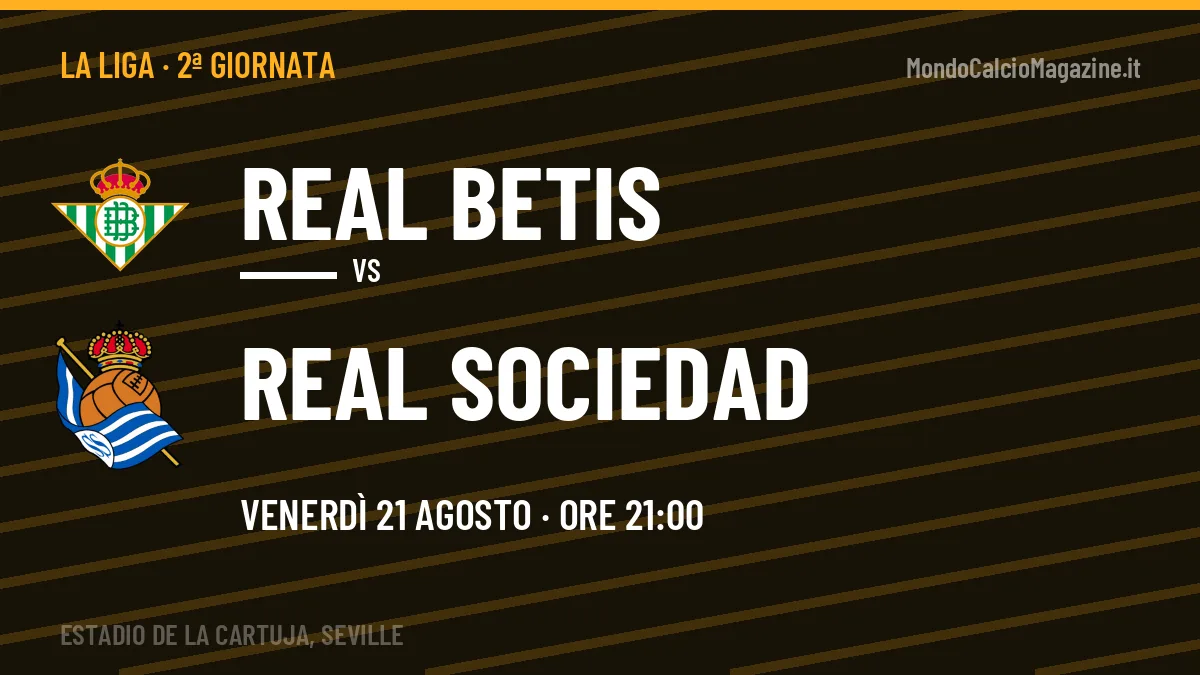 Real Betis-Real Sociedad, La Liga: probabili formazioni, quote e dove vedere la partita in TV e streaming