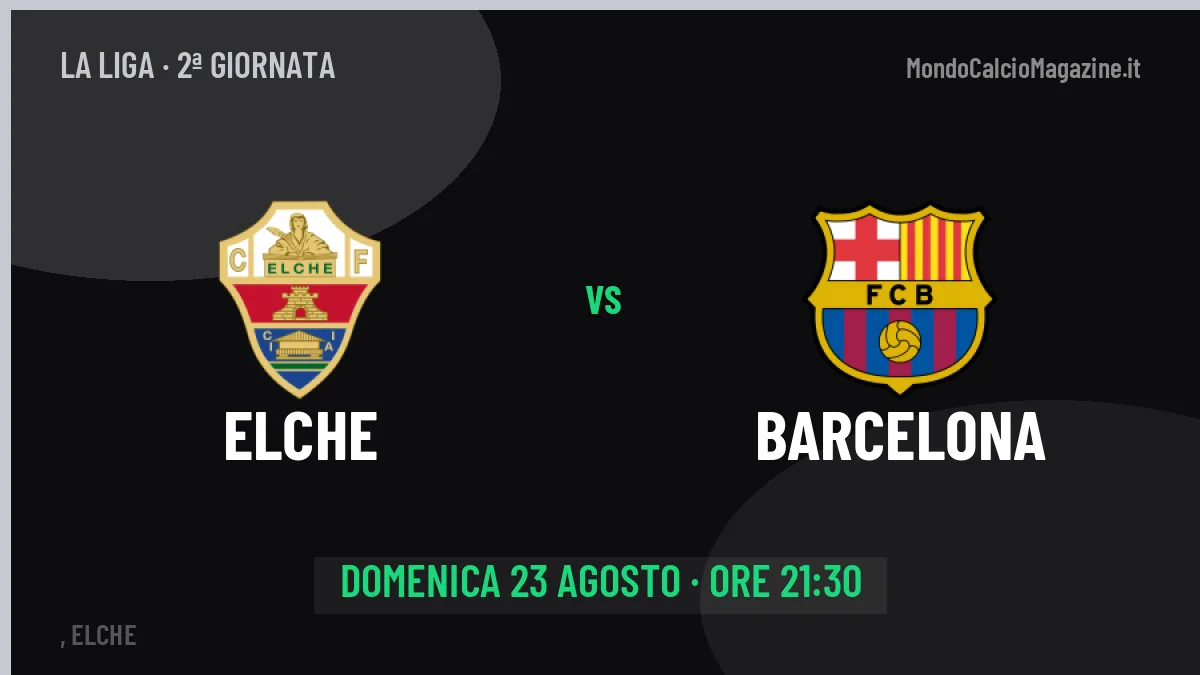 Pronostico Elche Barcelona: quote, precedenti e come arrivano le due squadre