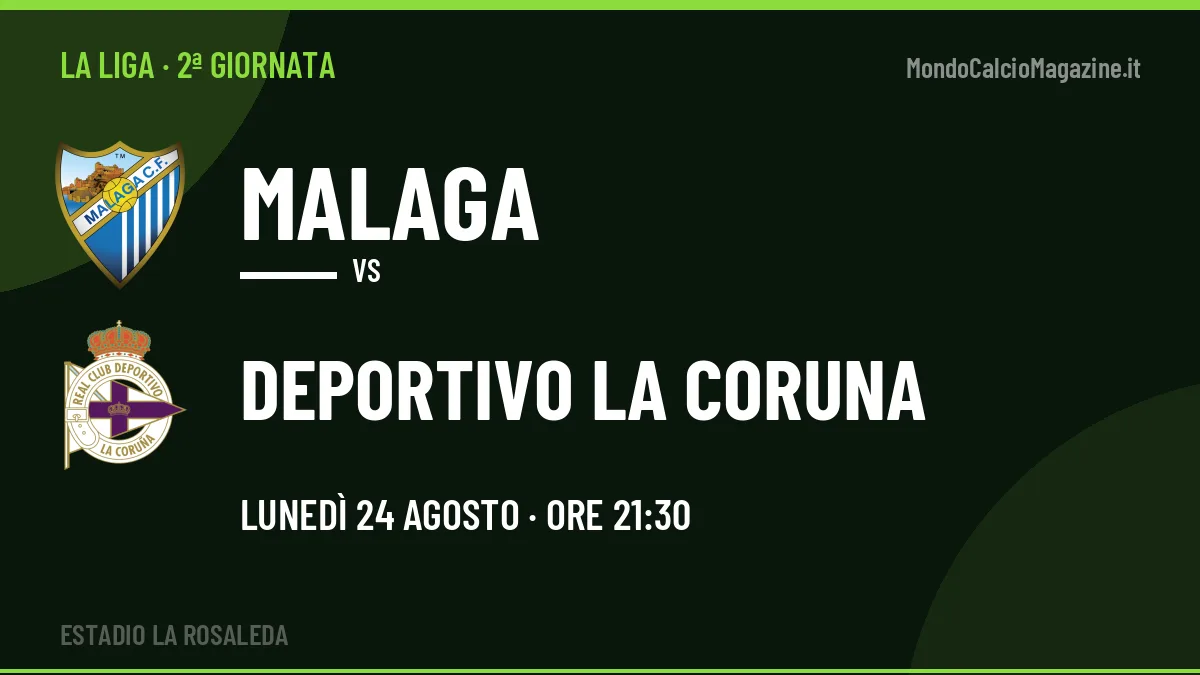 Quote Malaga Deportivo La Coruna e pronostico: cosa dicono i bookmaker e dove vederla