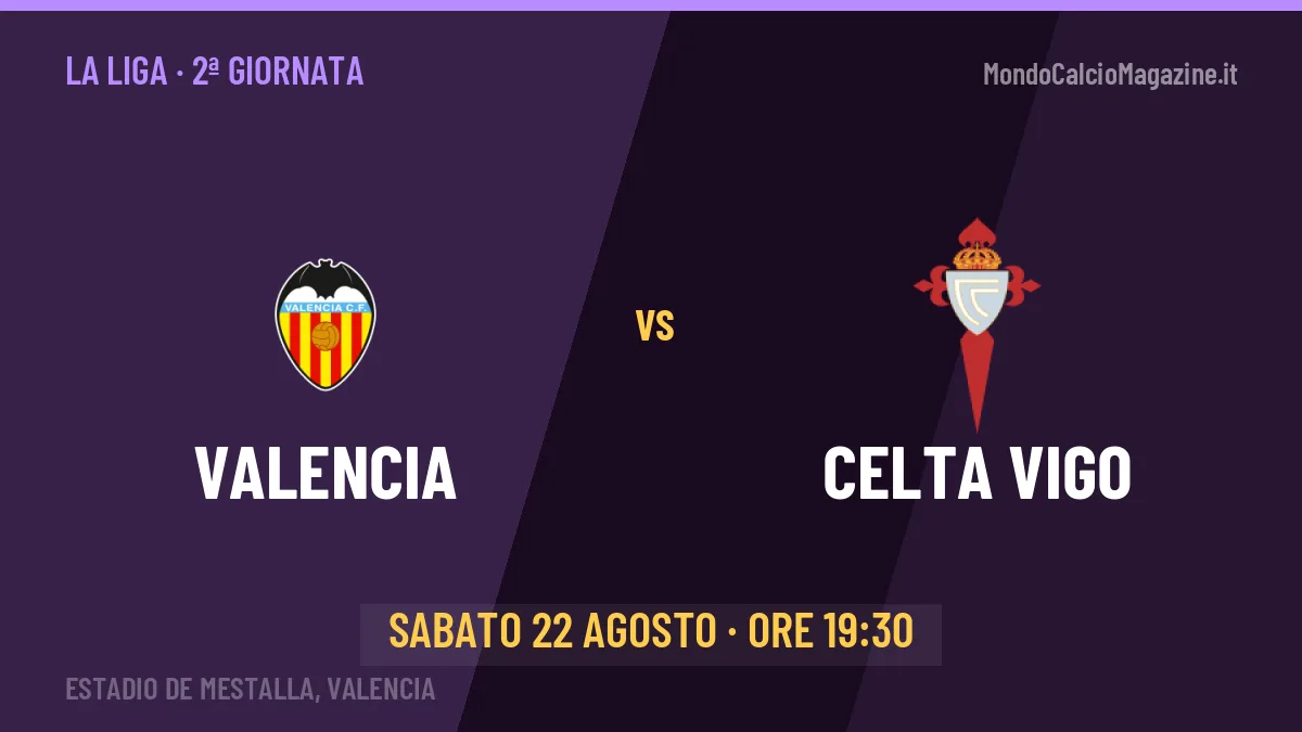 Probabili formazioni Valencia Celta Vigo: chi gioca, quote e pronostico