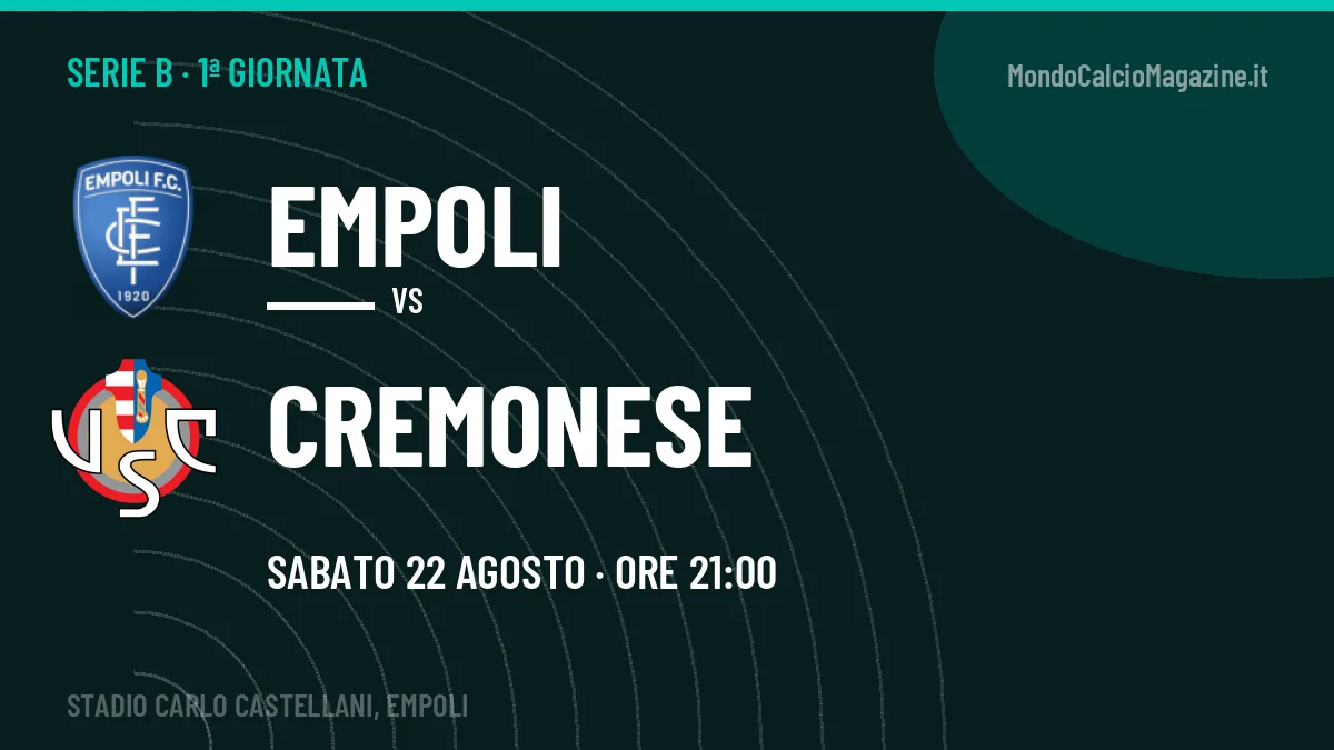 Dove vedere Empoli-Cremonese in TV e streaming: orario, canale e formazioni