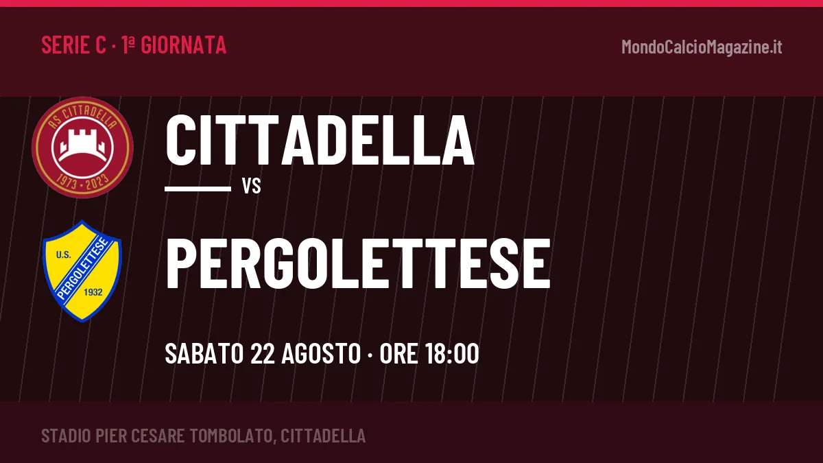 Probabili formazioni Cittadella Pergolettese: chi gioca, quote e pronostico
