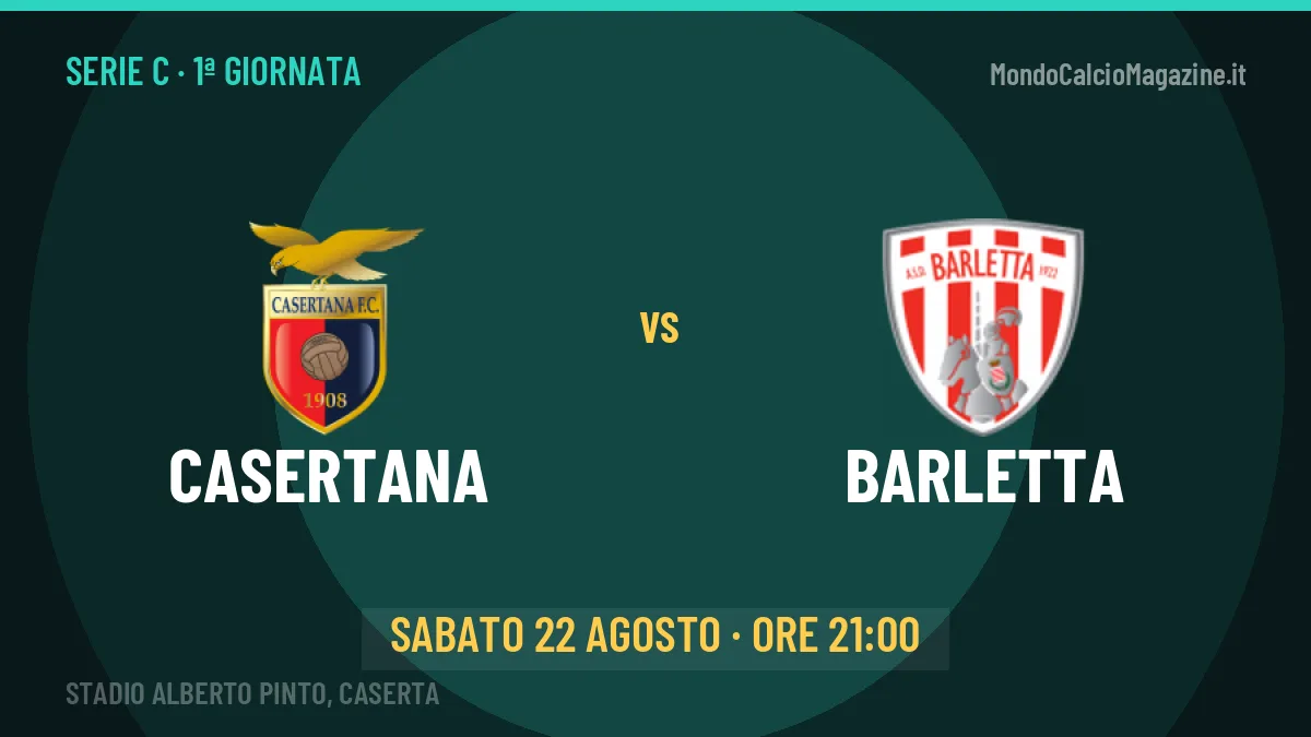 Casertana-Barletta: pronostico, quote e dove vedere il match in diretta
