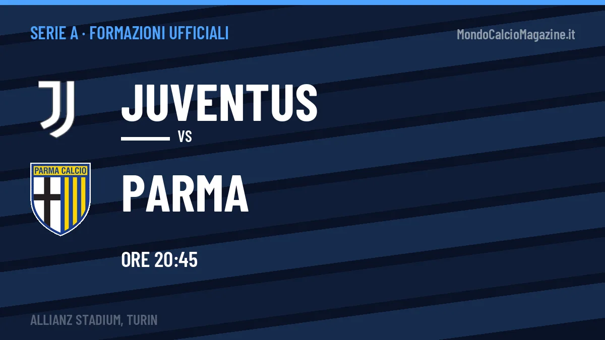 Formazioni ufficiali Juventus-Parma: gli undici scelti dai due allenatori