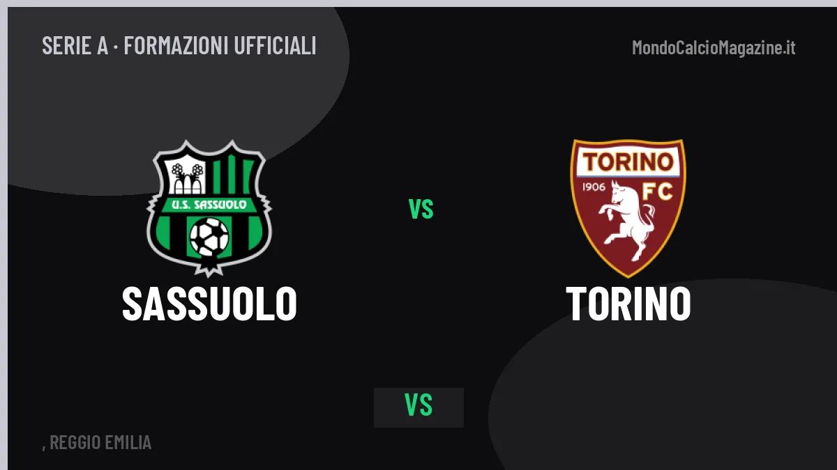 Sassuolo-Torino, ecco le formazioni ufficiali: tutte le scelte dei due allenatori