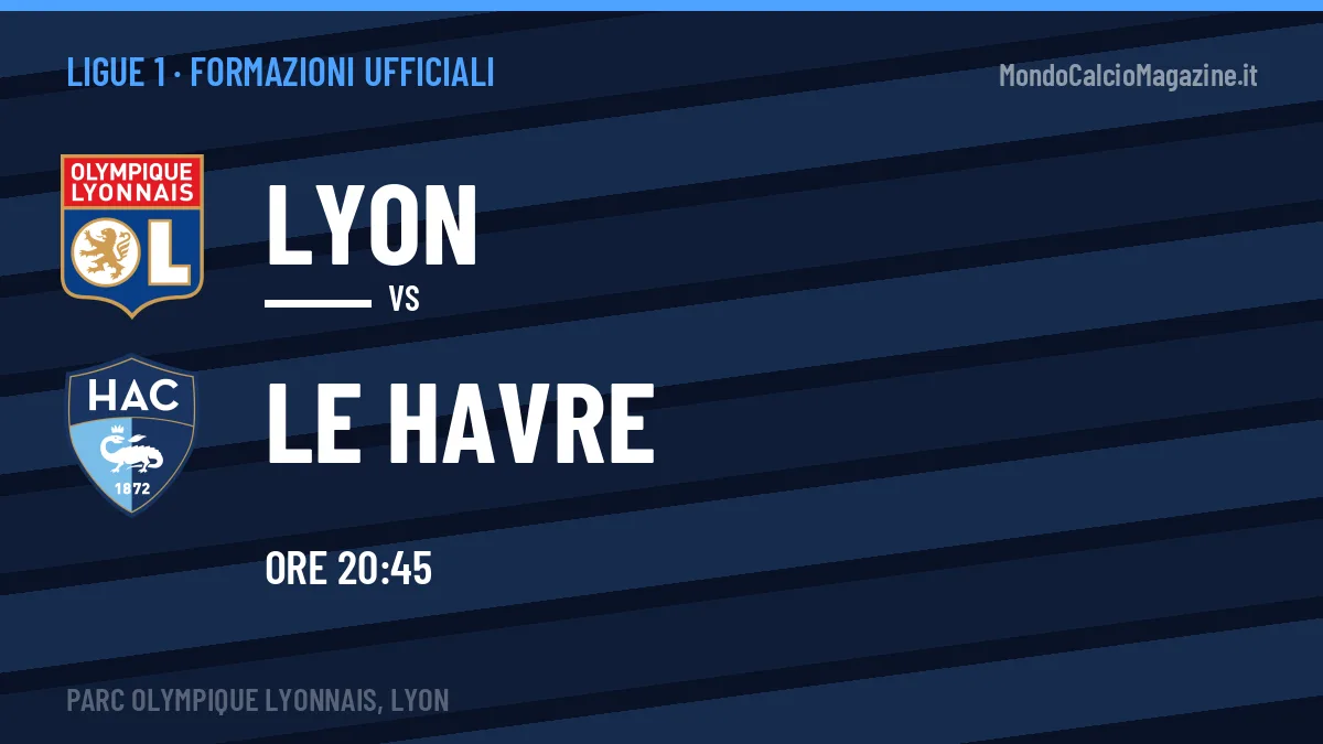 Formazioni ufficiali Lyon-Le Havre: gli undici scelti dai due allenatori