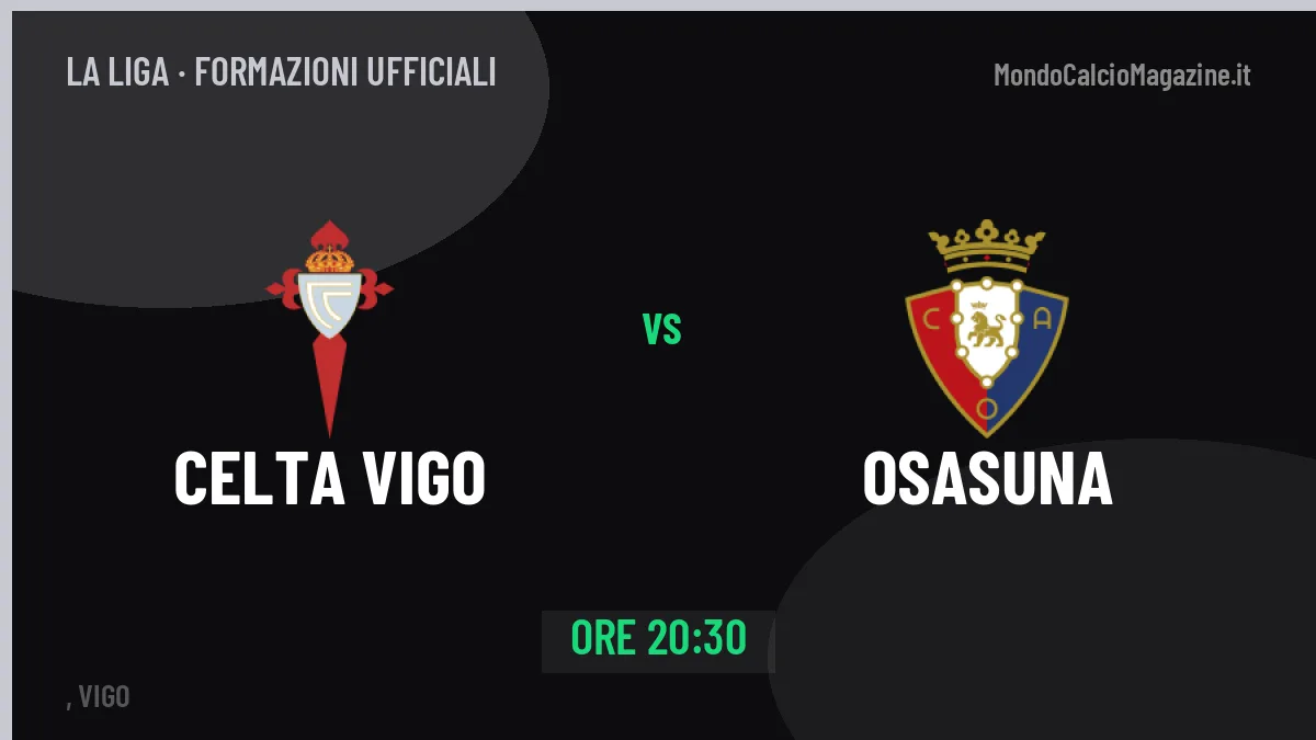 Celta Vigo-Osasuna: le formazioni ufficiali e dove vedere la partita