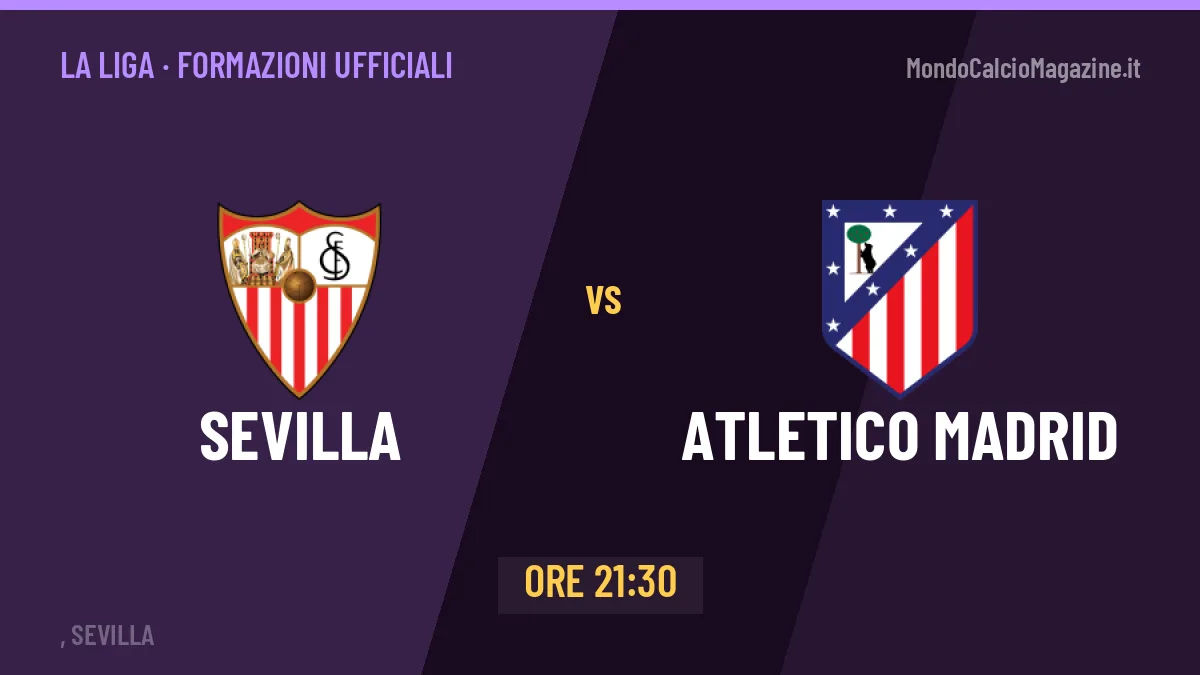 Sevilla-Atletico Madrid: probabili formazioni, formazioni ufficiali e diretta