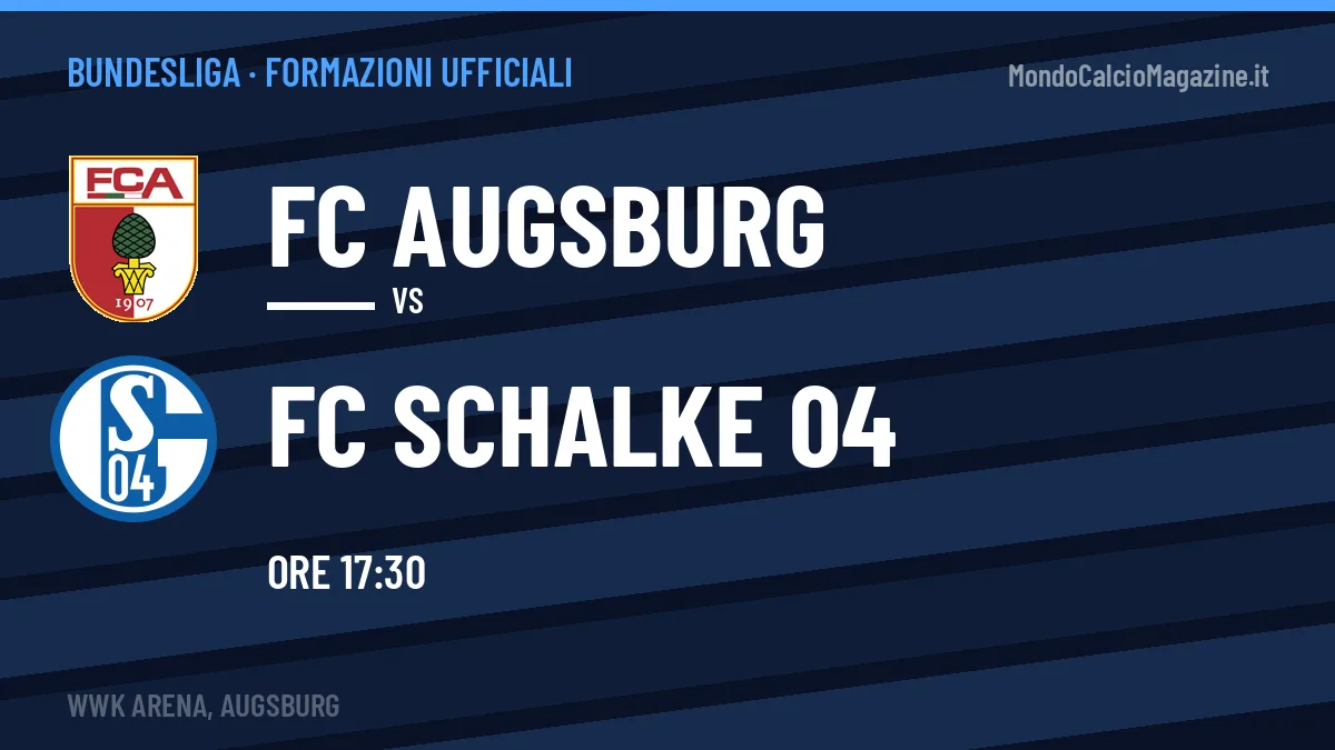 Formazioni ufficiali FC Augsburg-FC Schalke 04: gli undici scelti dai due allenatori