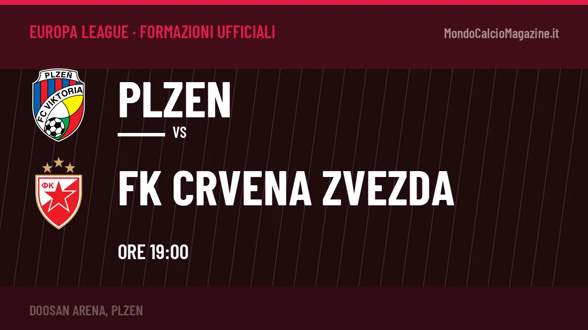 Formazioni ufficiali Plzen-FK Crvena Zvezda: gli undici scelti dai due allenatori