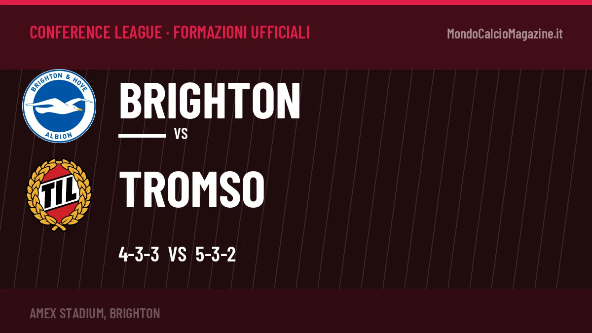 Formazioni ufficiali: Brighton col 4-3-3, Tromso col 5-3-2