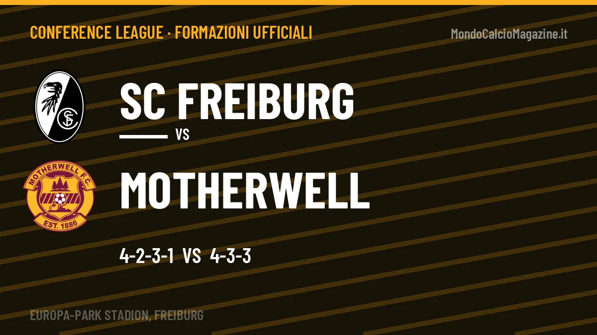 Formazioni ufficiali SC Freiburg-Motherwell: Said titolare nel Motherwell