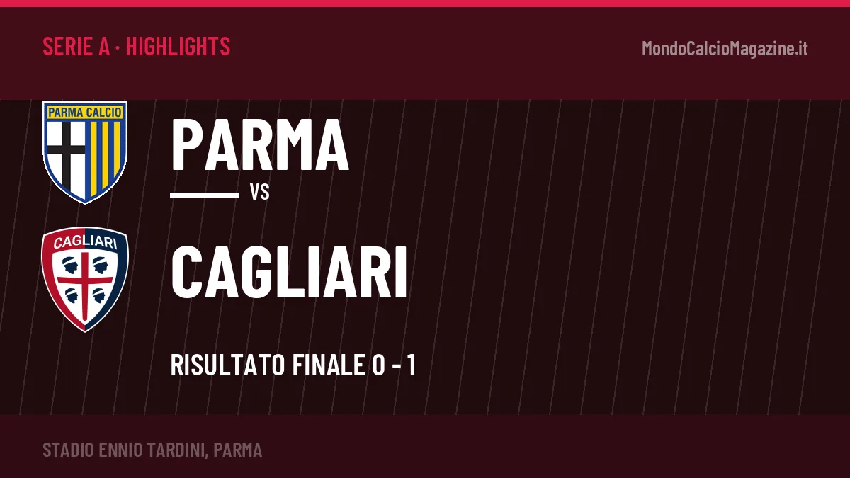 Gol e highlights di Parma-Cagliari 0-1: guarda la sintesi