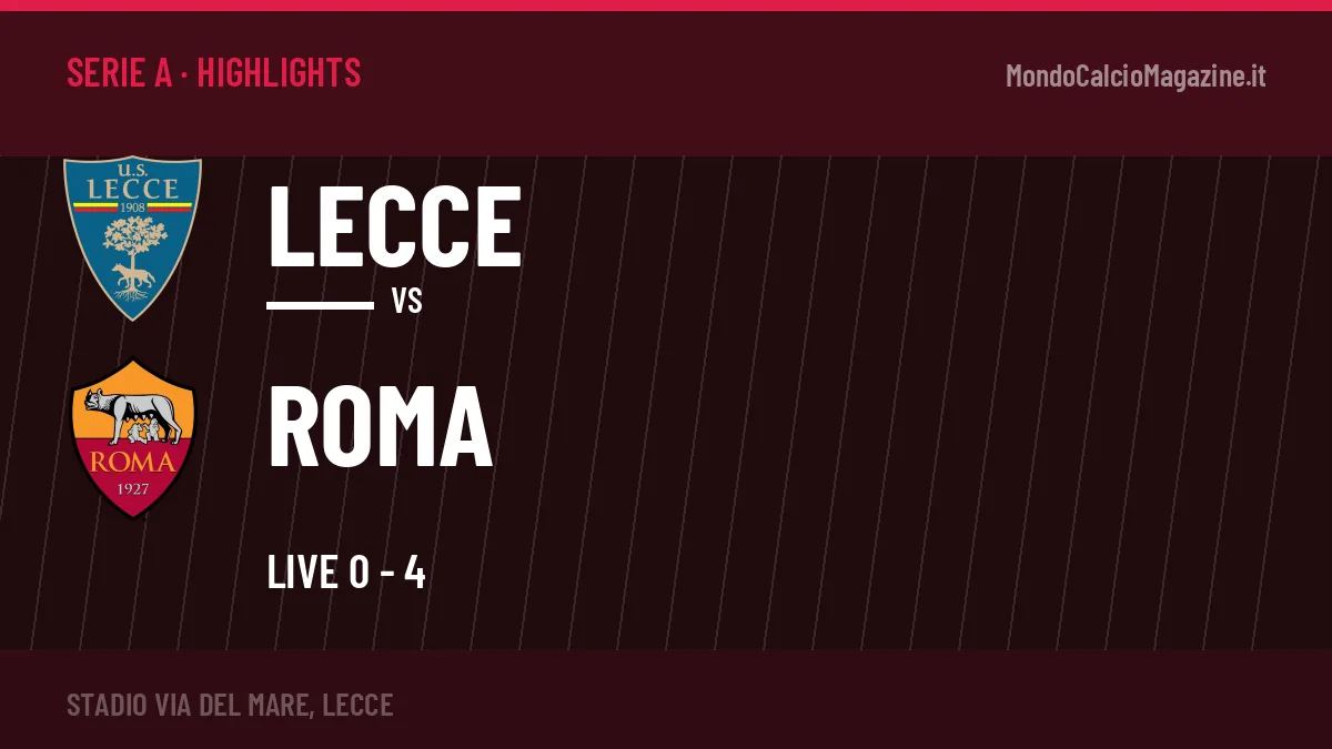 Video Lecce-Roma: highlights e gol della partita di Serie A