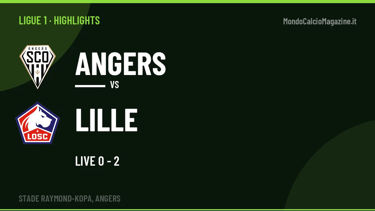 Highlights Angers-Lille: gol e sintesi della partita