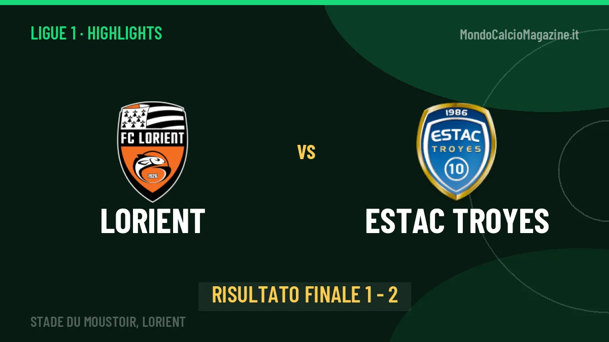 Lorient-Estac Troyes 1-2: highlights, video, azioni e gol del match