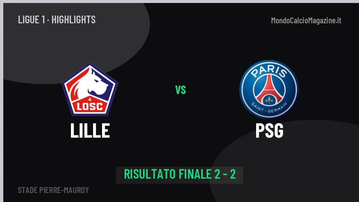Lille-PSG highlights: video, marcatori e statistiche