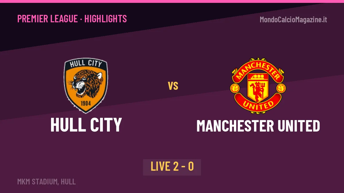 Hull City-Manchester United: video gol, azioni salienti e statistiche
