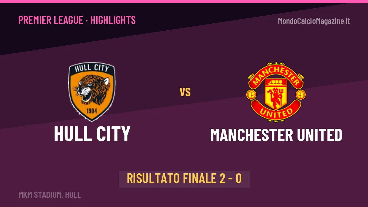Hull City-Manchester United 2-0: video gol, azioni salienti e statistiche