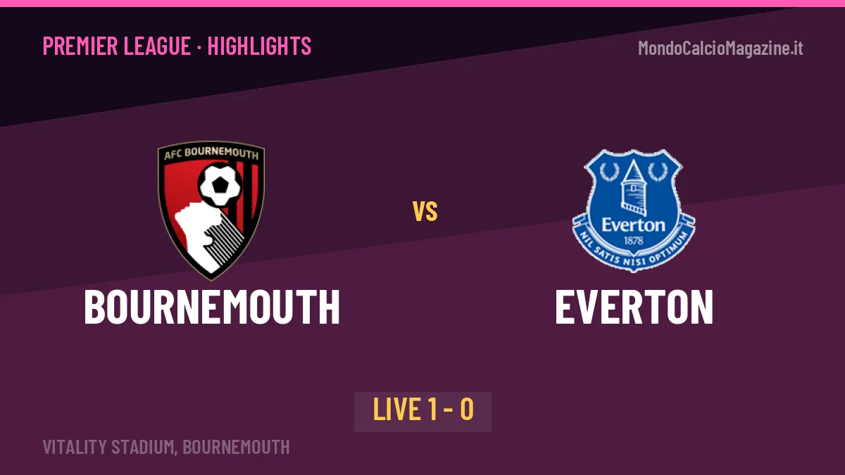 Bournemouth-Everton highlights: video, marcatori e statistiche