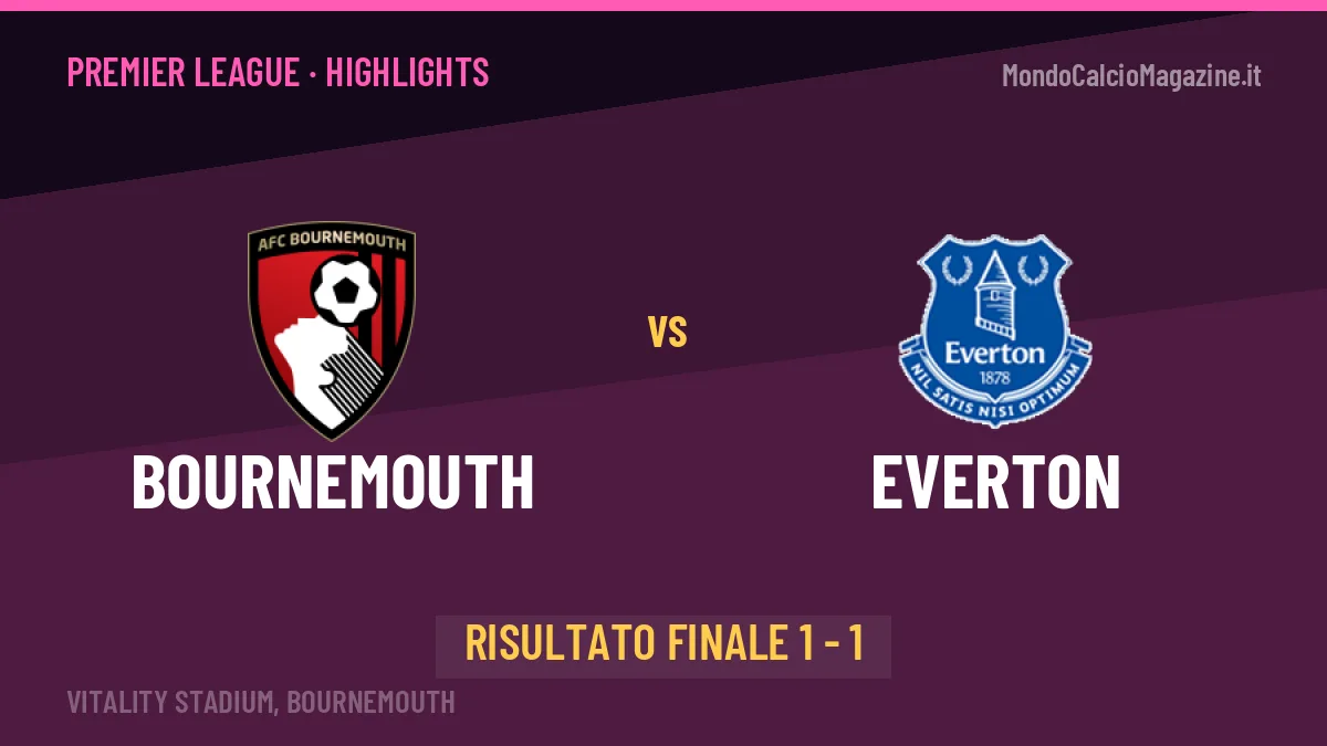 Bournemouth-Everton highlights: video, marcatori e statistiche
