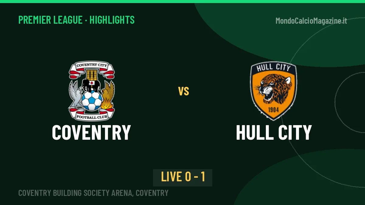 Coventry-Hull City: video gol, azioni salienti e statistiche