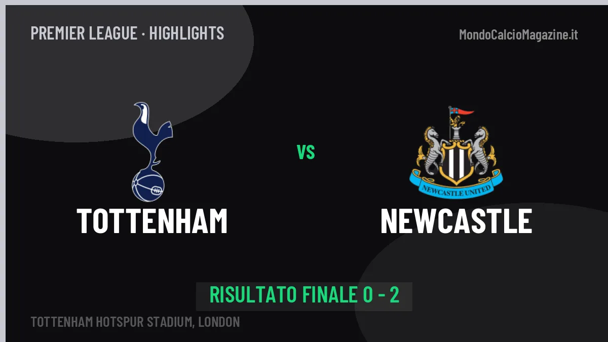 Tottenham-Newcastle 0-2, gli highlights: tutti i gol in video