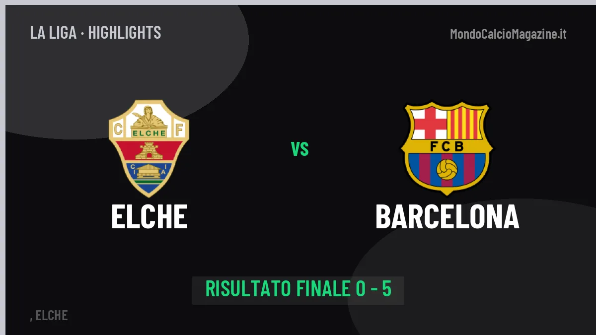Elche-Barcelona 0-5, gli highlights: tutti i gol in video