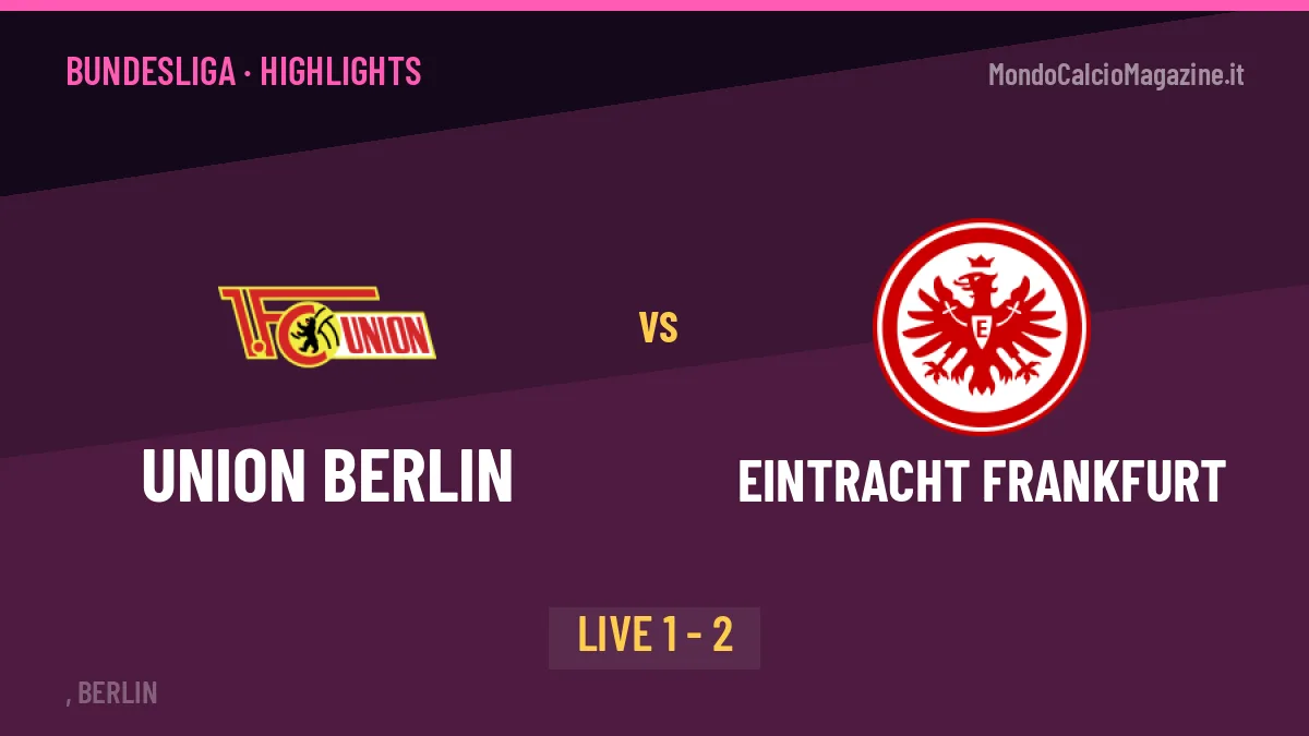 Union Berlin-Eintracht Frankfurt: il video degli highlights e il tabellino