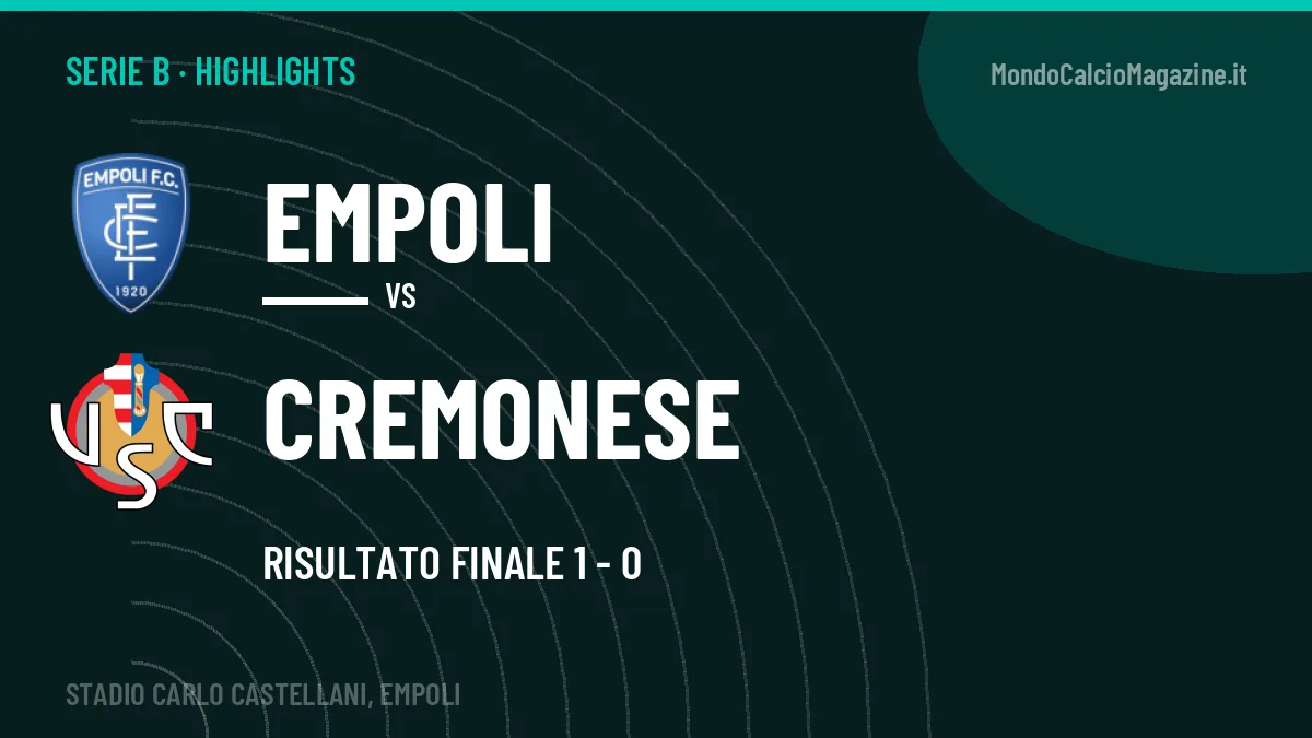 Highlights Empoli-Cremonese: gol e sintesi della partita (1-0)
