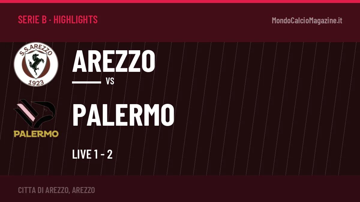 Highlights e gol Arezzo-Palermo: la sintesi della 2ª giornata