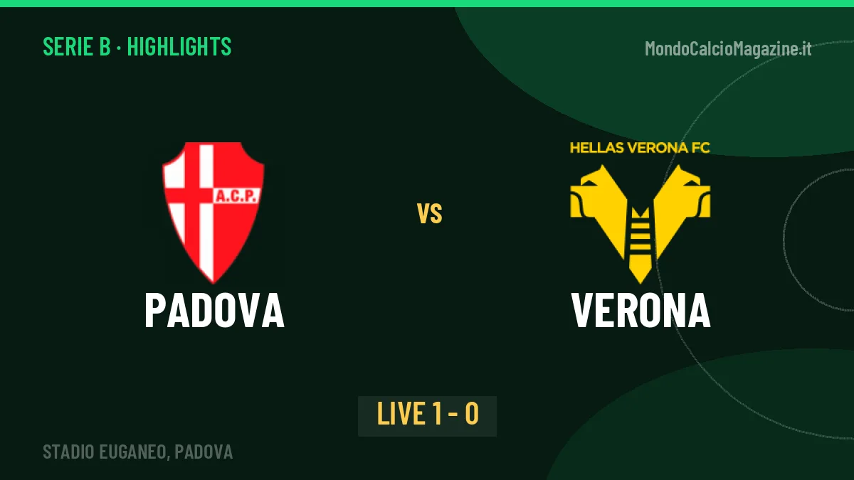 Padova-Verona, gli highlights: tutti i gol in video