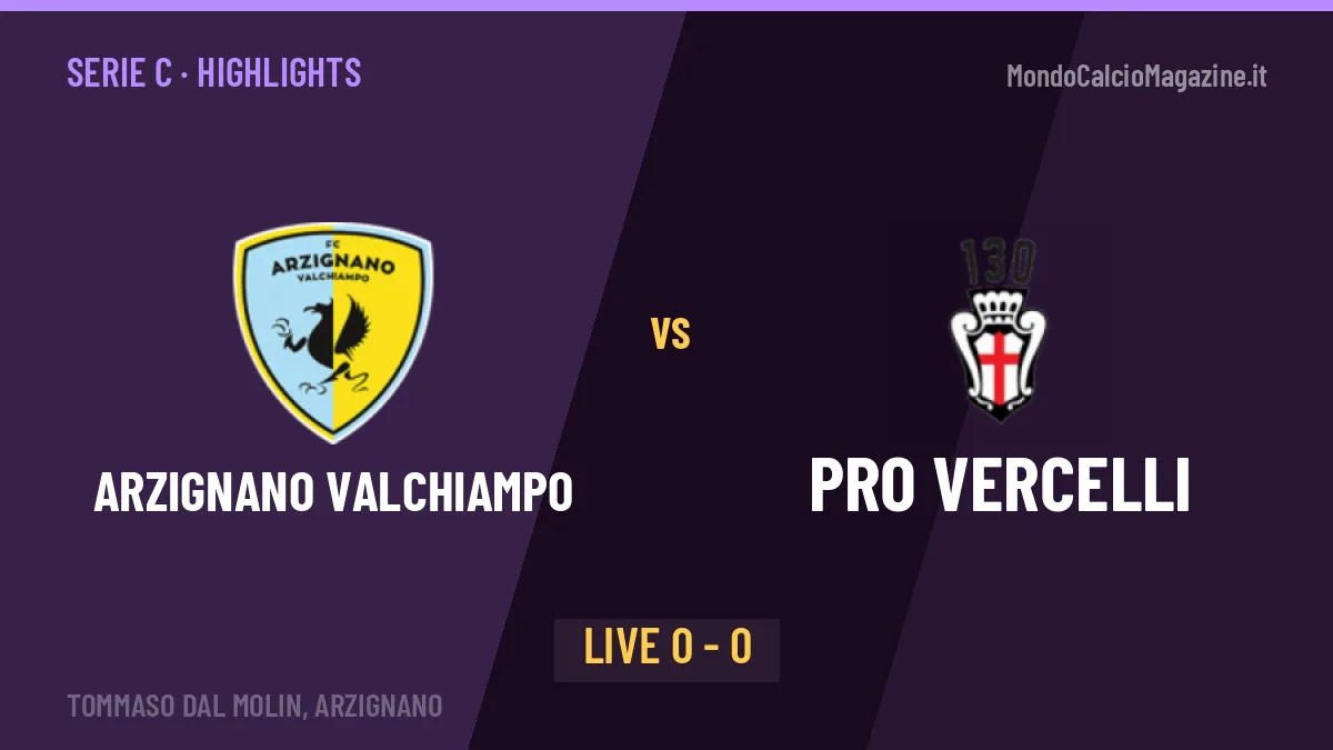 Arzignano Valchiampo-PRO Vercelli, gli highlights: tutti i gol in video