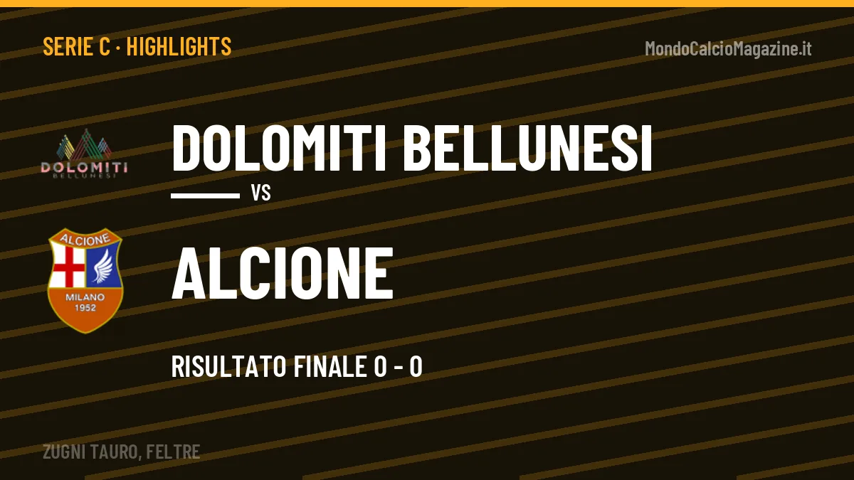 Gol e highlights di Dolomiti Bellunesi-Alcione 0-0: guarda la sintesi
