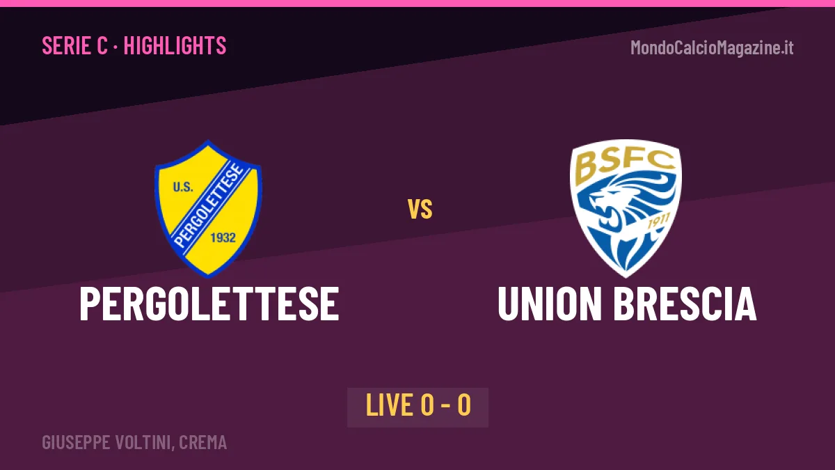 Pergolettese-Union Brescia: video gol, azioni salienti e statistiche