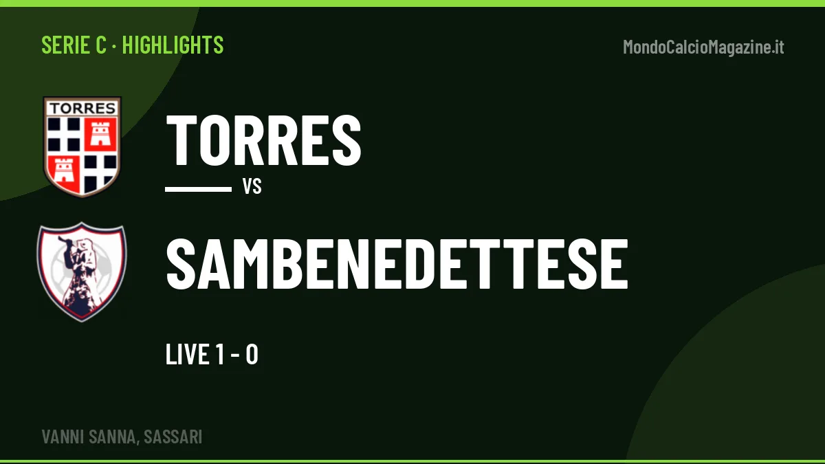 Gol e highlights di Torres-Sambenedettese: guarda la sintesi