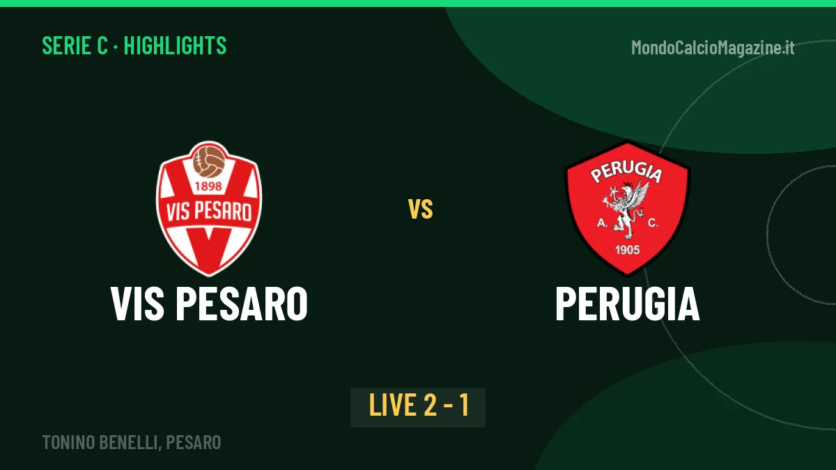 Vis Pesaro-Perugia highlights: video, marcatori e statistiche