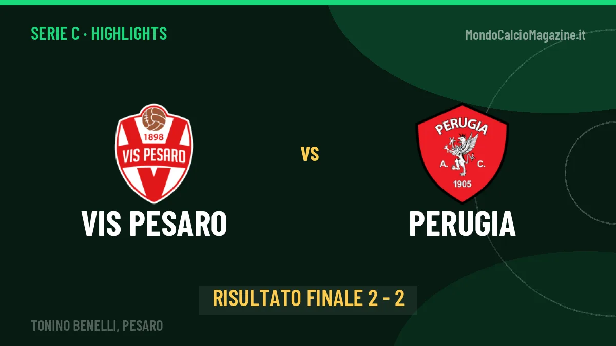 Vis Pesaro-Perugia highlights: video, marcatori e statistiche