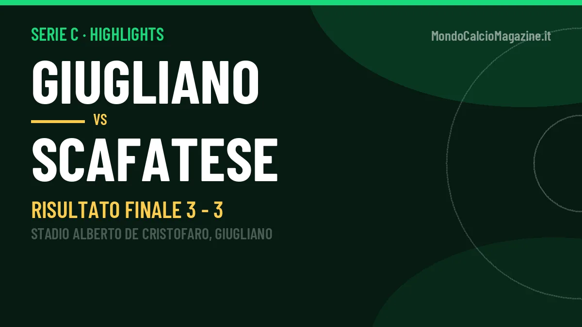 Highlights Giugliano-Scafatese: gol e sintesi della partita (3-3)
