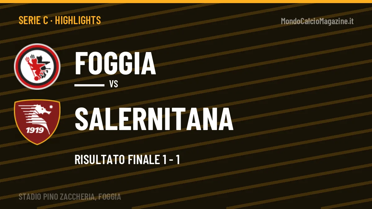 Rivedi Foggia-Salernitana: highlights, gol e momenti chiave della partita
