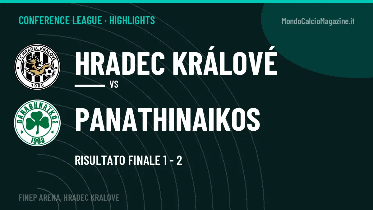 Rivedi Hradec Králové-Panathinaikos: highlights, gol e momenti chiave della partita