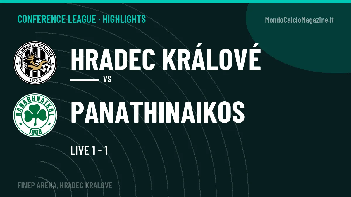 Rivedi Hradec Králové-Panathinaikos: highlights, gol e momenti chiave della partita