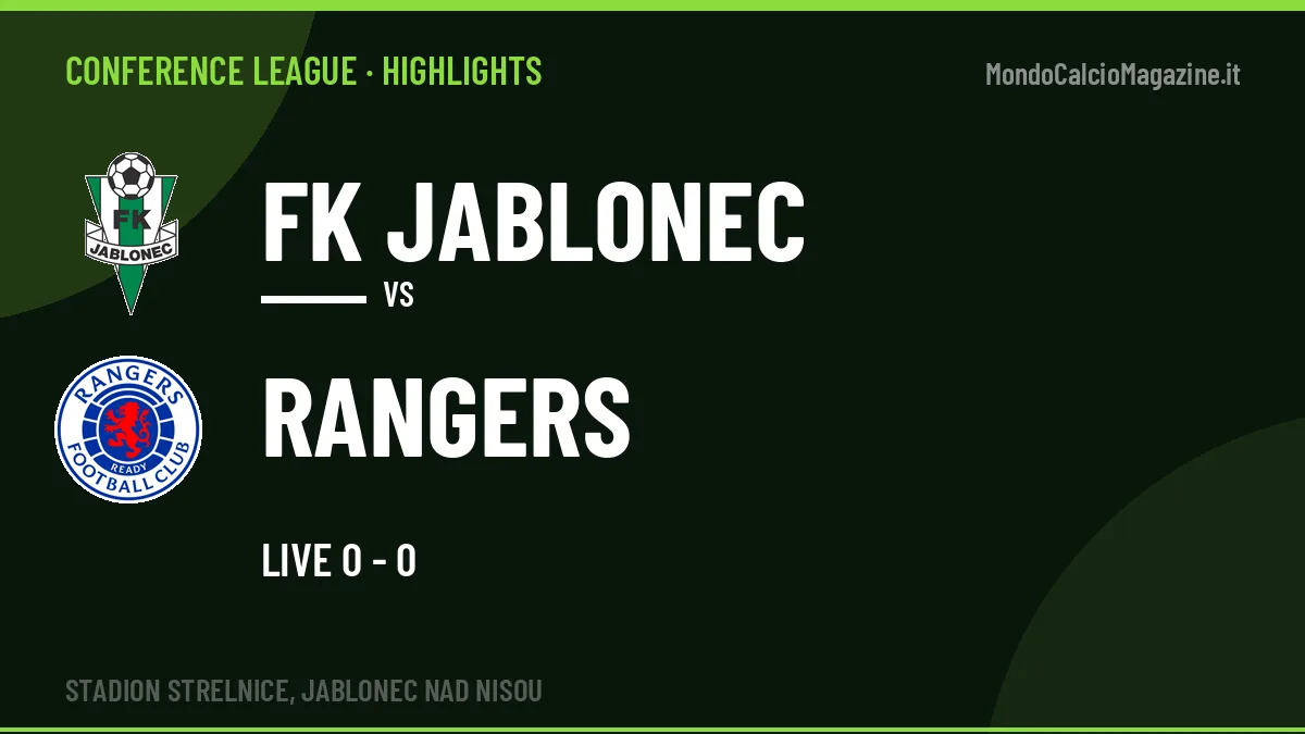 Highlights Conference League: FK Jablonec-Rangers in video