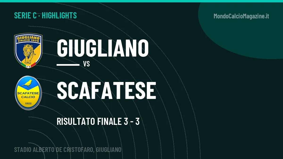 Highlights Giugliano-Scafatese: gol e sintesi della partita (3-3)
