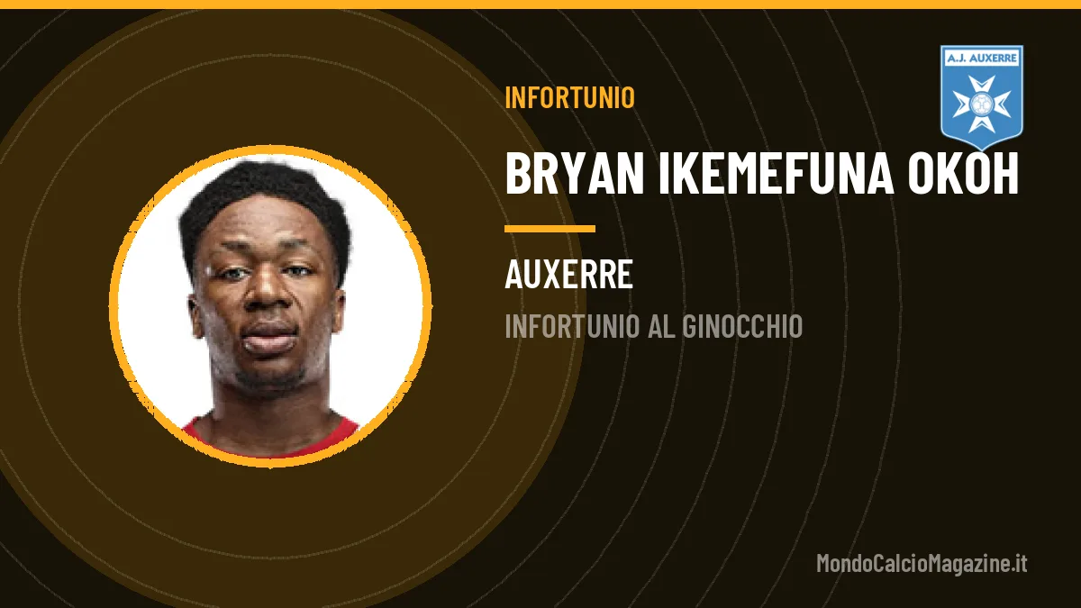 Auxerre in emergenza: anche Okoh fuori per infortunio